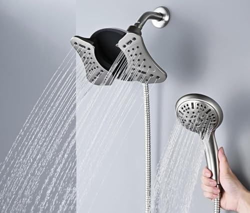 GRICH Shower Head with Handheld Spray - Dual High Pressure Showerhead