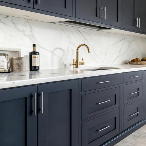 homdiy 20Pack Cabinet Handles Brushed Nickel Drawer Pulls Stainless Steel Cabinet Hardware - HD201BSS 6-1/4In Cupboard Handles Tbar Kitchen Cabinet Pulls