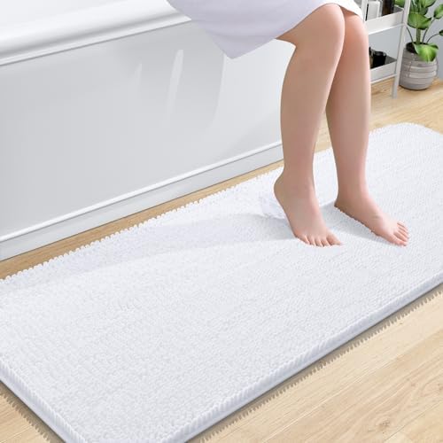 OLANLY Bathroom Runner Rugs 59x24, Extra Soft Absorbent Chenille Bath Rugs