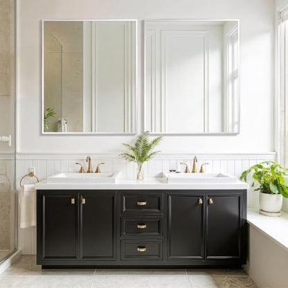 FICTOR Bathroom Vanity Mirror for Over Sink, 30" x 36", Silver