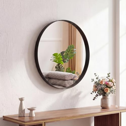 Sweetcrispy Bathroom Circle Mirror 20 in, Vanity Wall Mirror for Over Sink