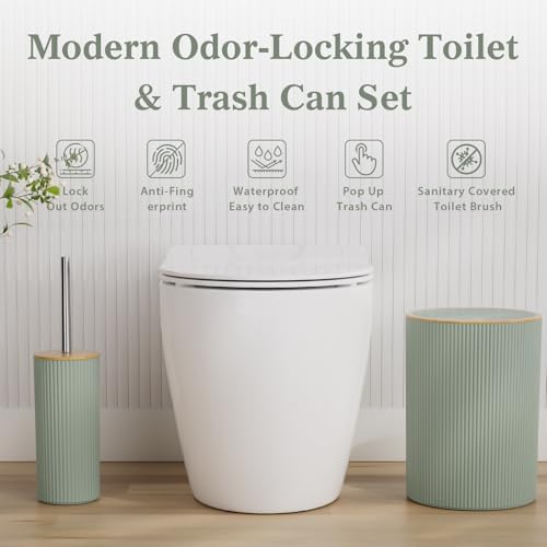 Sage Green Bathroom Accessories Set Complete with Shower Curtain and Rugs