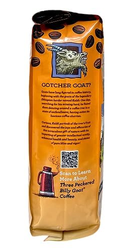 Raven's Brew Coffee Bold Organic Coffee Dark Roast Whole Bean - Organic Three Peckered Billy Goat 2-pack of 12oz
