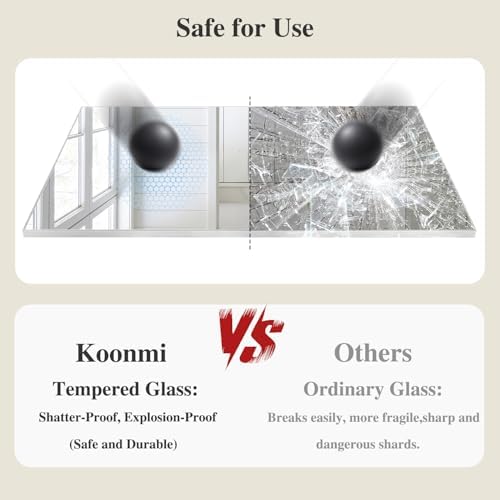 Koonmi Silver Rectangle Wall Mirror, 30x36 Inch Bathroom Mirror, Aluminum Frame Vanity Mirror for Entryway, Living Room, Bedroom Bathroom, Hangs Horizontally or Vertically