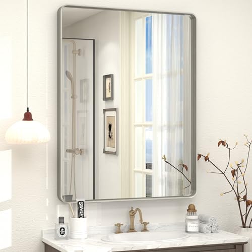 26x36 Inch Silver Bathroom Mirror for Wall