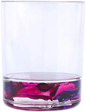 Locco Decor 4 Piece Acrylic Liquid 3D Floating Motion Bathroom Vanity Accessory Set Leaf