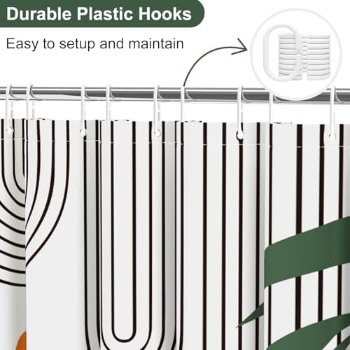 deFouliao Boho Shower Curtain, Modern Abstract Arch Waterproof Shower Curtain for Bathroom Bathtub Home Curtain Decor with Hooks, Machine Washable, 60''Wx72''L