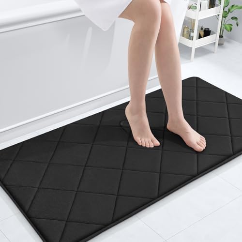 OLANLY Memory Foam Bath Mat 47x24, Ultra Soft and Absorbent Bathroom Rugs