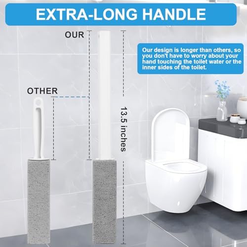 4 Packs Pumice Stone Toilet Bowl Cleaner, Pumice Stone for Cleaning, Powerfully Cleans Hard Water Rings, for Cleaning Toilets, Bathtubs, Grills, Swimming Pools, Sinks