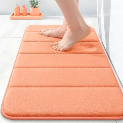 OLANLY Memory Foam Bath Mat 24x16, Super Soft and Absorbent Bathroom Rugs