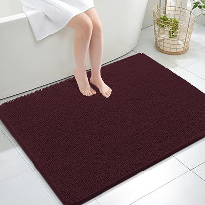 OLANLY Large Bathroom Rugs 40x32, Extra Soft Absorbent Chenille Bath Rugs