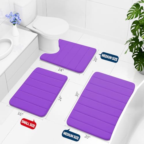 Buganda Memory Foam Bath Mat 70 x 24, Ultra Soft Absorbent Bathroom Rugs