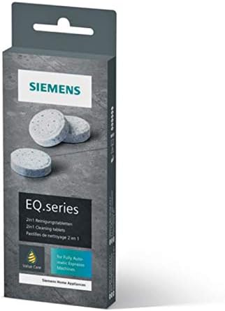 SIEMENS TZ80001B Cleaning Tablets EQ Bean to Cup Coffee Machines, White (Packaging may vary)