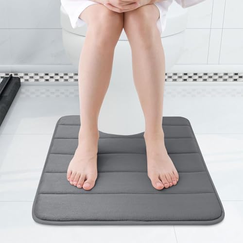 Buganda Memory Foam U-Shaped Toilet Rugs 20 x 20, Absorbent Bathroom mat