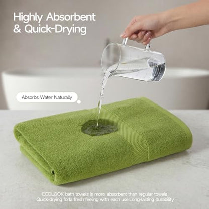 ecolook Ultra Soft 6-Piece Towel Set, 100% Cotton