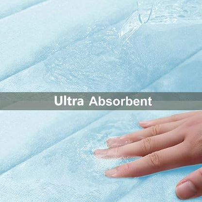 Buganda Memory Foam Bath Mat 30 x 20, Ultra Soft Absorbent Bathroom Rugs