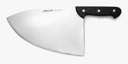 Arcos Cleaver Knife Butcher Knife - Nitrum Stainless Steel 11" Blade - Polypropylene Handle - Silver - Color Identification System - Heavy Duty & Hygienic - Series Universal - Black Color