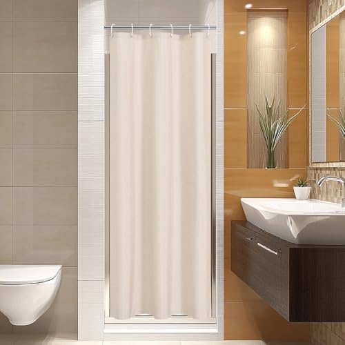 Waterproof Fabric Shower Curtain,No Liner Needed,36x72,Cream
