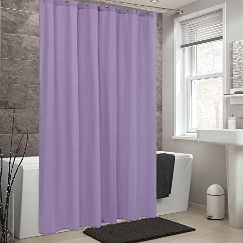 ALYVIA SPRING Waterproof Fabric Shower Curtain Liner Lavender Purple, 72x72