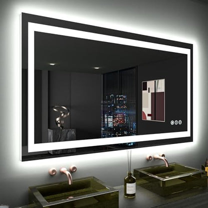 LOAAO 48"X28" LED Bathroom Mirror with Lights, UL Listed