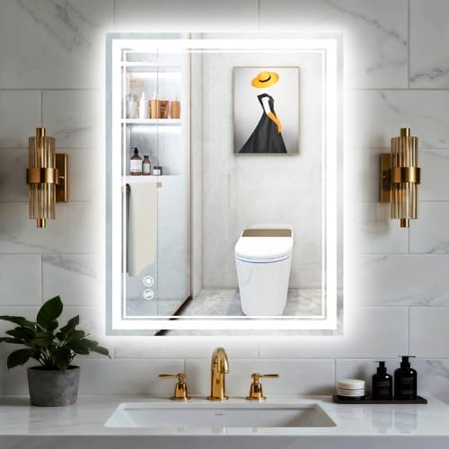 28“ x 36” LED Bathroom Mirror, Wall Vanity Mirror with Smart Anti-Fog