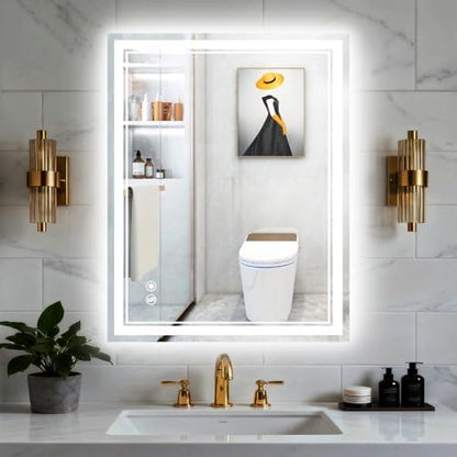 28“ x 36” LED Bathroom Mirror, Wall Vanity Mirror with Smart Anti-Fog