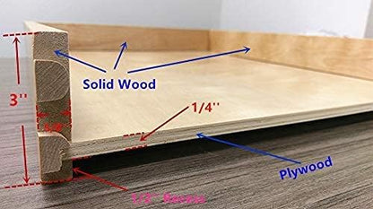 Elysian 23" Kitchen Cabinet Pull Out for 27" Cupboard, Solid Wood Build, 21" Deep Low Profile Tray, Full Extension Runners, Spacers Included for Perfect Fit
