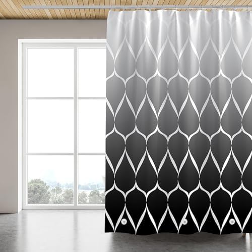 Shower Curtain Liner, 100% Waterproof Peva Shower Curtains with 3 Duty Heavy Bottom Magnets and 12 Rust Proof Grommets, 72x72 Weighted Shower Liner for Shower Stall, Bathtubs