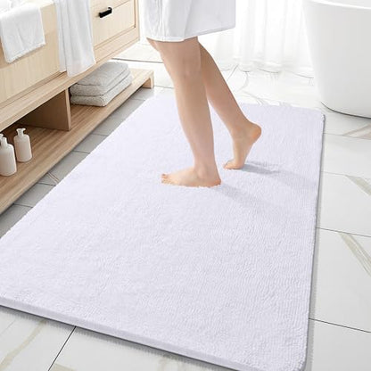 OLANLY Large Bathroom Rugs 59x35, Extra Soft Absorbent Chenille Bath Rugs