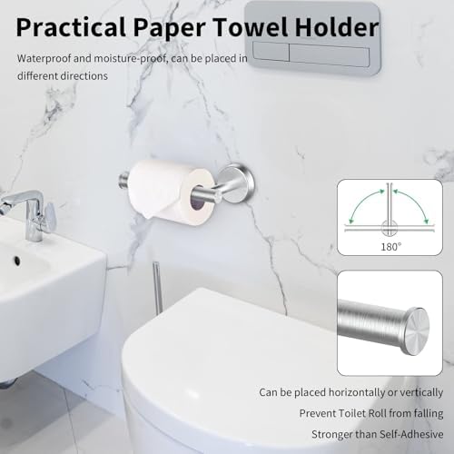 Newfun 10-Pieces Brushed Nickel Bathroom Hardware Set 24 Inch
