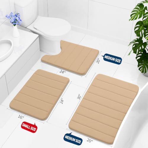 Buganda Memory Foam Bath Mat 47 x 20, Ultra Soft Absorbent Bathroom Rugs