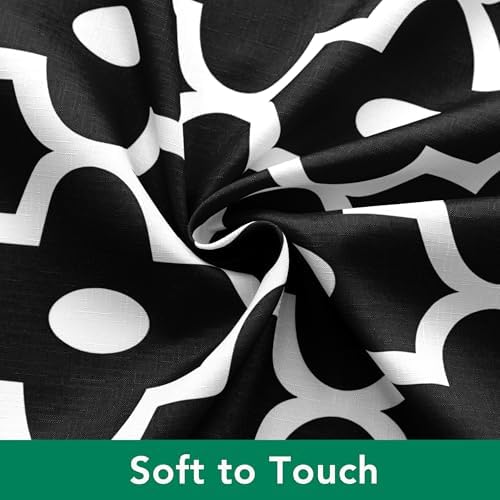 Fabric Modern Shower Curtain-Black and White Shower Curtains for Bathroom