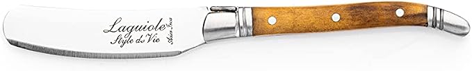 Laguiole Style De Vie Cheese Knives, Luxury Line, Olive Wood, Set of 3 Pieces, Giftbox Included