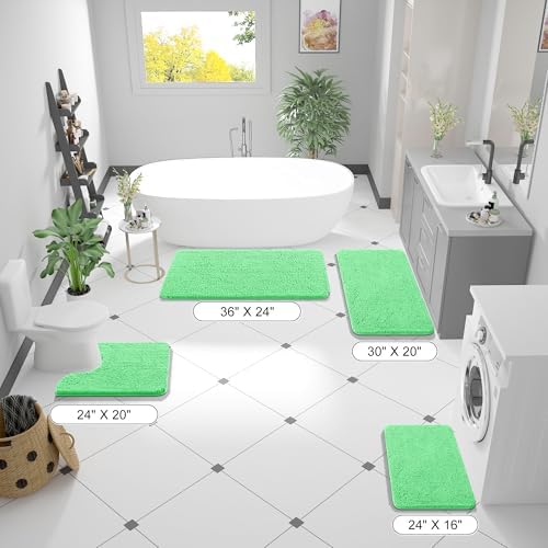 OLANLY Bathroom Rugs 36x24, Extra Soft Absorbent Chenille Bath Rugs