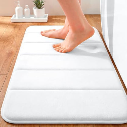 OLANLY Memory Foam Bath Mat 24x16, Super Soft and Absorbent Bathroom Rugs