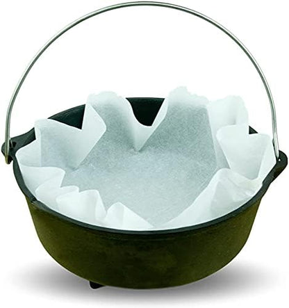 CampLiner Disposable Dutch Oven Liners – 20 Pack Extra-Thick Parchment Paper Rounds for 10”–14” Cast Iron Dutch Ovens | Eco-Friendly Easy Cleanup Liners for Camping, Sourdough Baking & Outdoor Cooking