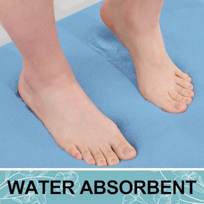 Smiry Memory Foam Bath Mat 30x20, Extra Soft and Absorbent Bathroom Rugs