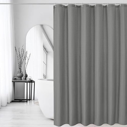 Gibelle Small Stall Grey Fabric Shower Curtain, 36 x 72