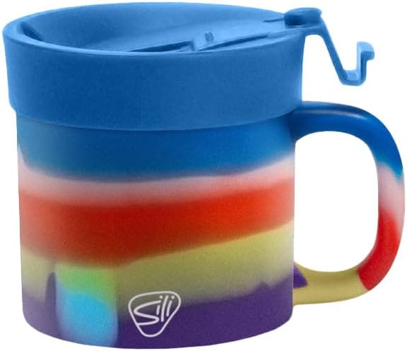 Silipint 16oz Silicone Coffee Mug Tumbler with Flip Lid – Unbreakable Dishwasher Safe Microwave Oven & Freezer Compatible – Cup for Hot Coffee Tea or Cold Drinks (Drippy) Pack of 1