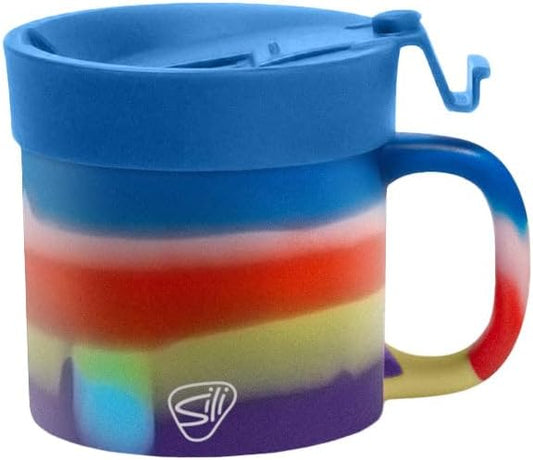 Silipint 16oz Silicone Coffee Mug Tumbler with Flip Lid – Unbreakable Dishwasher Safe Microwave Oven & Freezer Compatible – Cup for Hot Coffee Tea or Cold Drinks (Drippy) Pack of 1