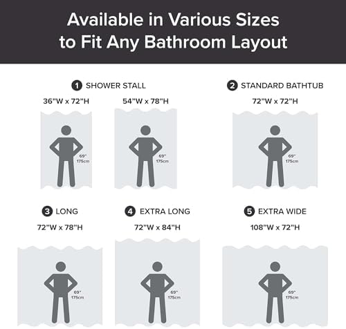 Madison Park Arbor Waffle Extra Wide Shower Curtain, 108 x 72, Black Solid