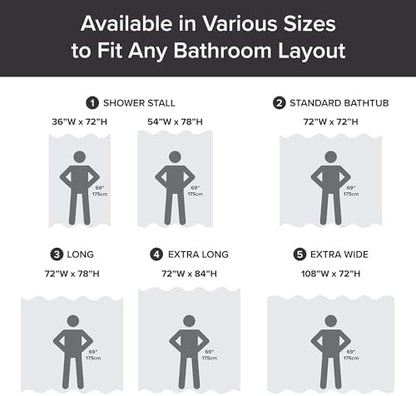 Madison Park Arbor Waffle Extra Wide Shower Curtain, 108 x 72, Black Solid