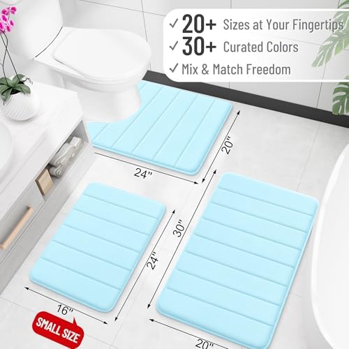 OLANLY Memory Foam Toilet Rugs U Shaped 24x20, Super Soft and Absorbent