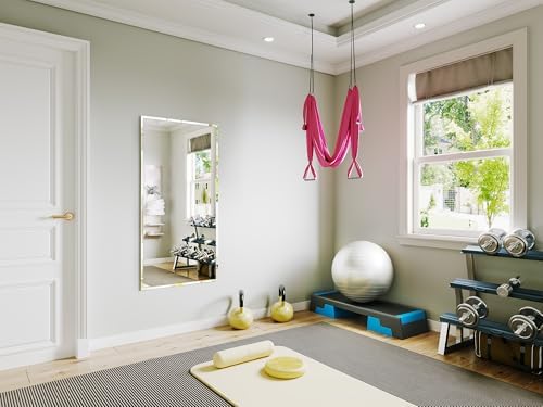 Frameless Bathroom Mirror 24"x48", Beveled Bathroom Mirror