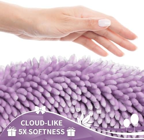 Yimobra Long Bathroom Rugs Runner 70x24 Inch, Extra Thick Soft Absorbent Chenille Bath Mat, Non Slip Machine Washable, Quick Dry Bath Rugs for Bathroom Floor, Tub and Shower, Lilac