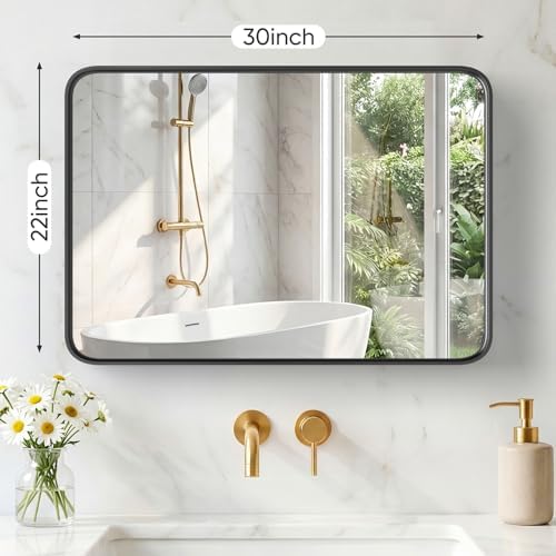 30x22 Inch Bathroom Mirror for Over Sink, Vanity Mirror