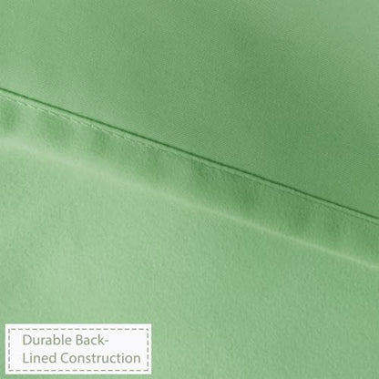 Farmhouse Ruffle Shower Curtain, Light Green, 72 x 72 in