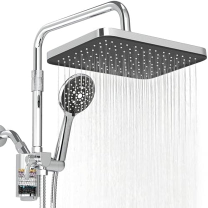 12 Inch Shower Head with Filters Rain Shower Head with Handheld Spray Combo
