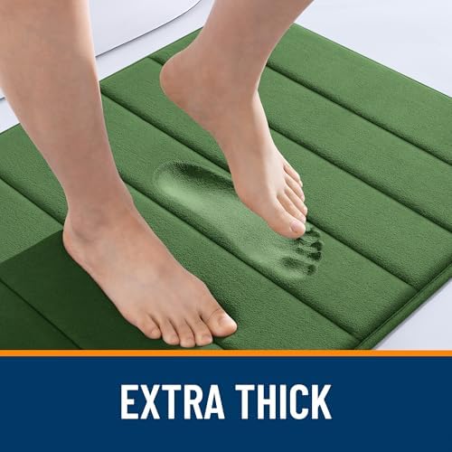 OLANLY Memory Foam Long Bathroom Rugs Runner 44x24, Super Soft Absorbent