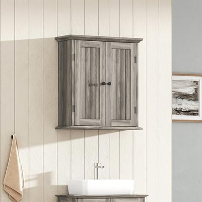 ChooChoo Bathroom Wall Cabinet with 2 Doors, Over The Toilet, Farmhouse